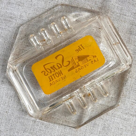 1960s The Sands Hotel Las Vegas Glass Ashtray - Picture 3 of 7